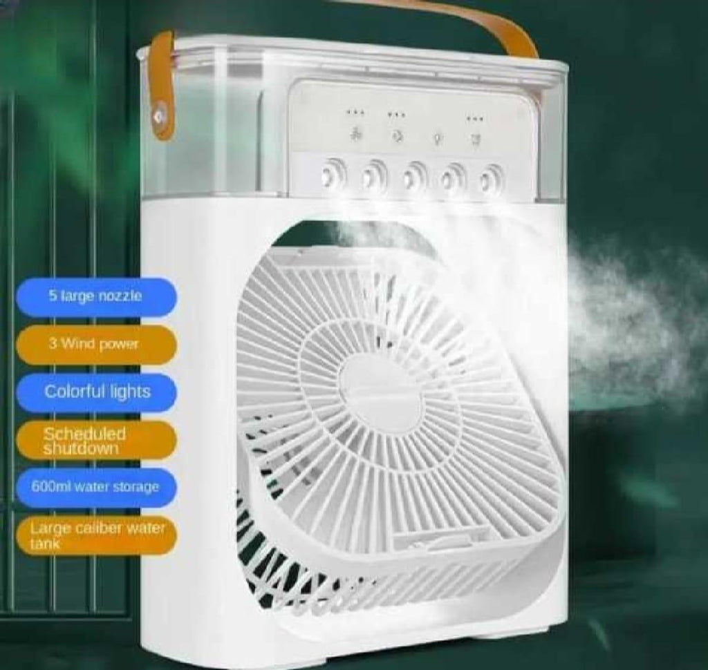 Mini Air Conditioner - 1 Pc Portable Fan with 3 Fan Speeds and 60° Adjustment