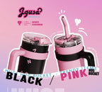 &nbsp;40 OZ Tumbler with Handle and Nozzle Straw Lid, Insulated Reusable Stainless Steel Travel Mug Keeps Drinks Cold up to 34 Hours
